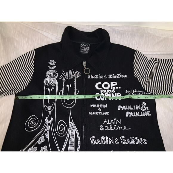 Cop Copine Vintage Jacket Black And White Striped Women’s Size Small / Medium? - Picture 11 of 13